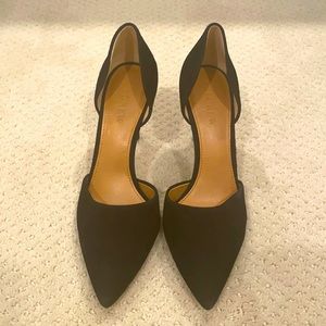 Suede j crew high heels